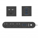 Wholesale Power Strip with 3 USB Port and 3 Outlet Socket Charging Station Surge Protector 10A and 5ft Cord